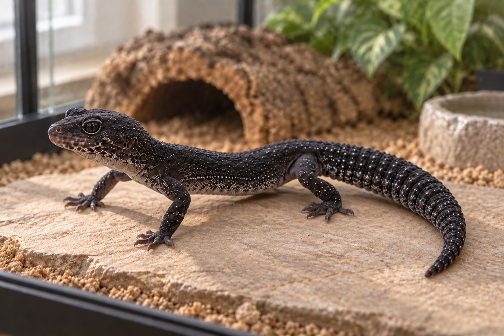 ヒョウモントカゲモドキのモルフ ブラックナイト