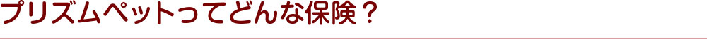 プリズムペットってどんな保険？