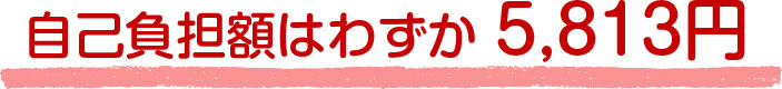 わずか5813円